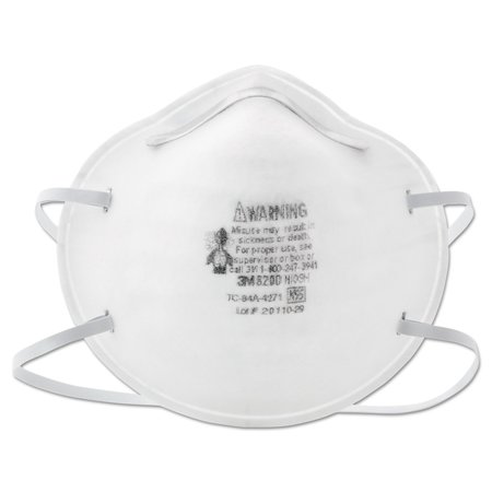 3M N95 Particle Respirator 8200 Mask, PK20 70071534492